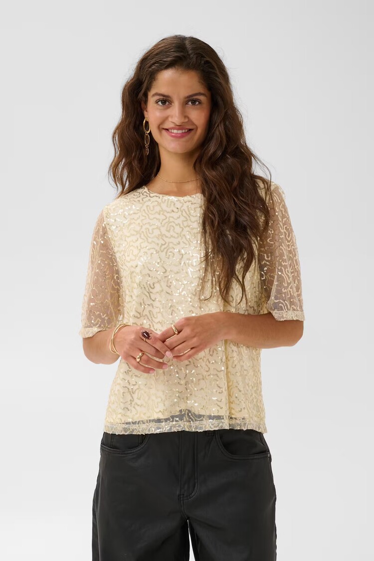 Cream Cream - SHIMA SS w/Sequin Detail Top