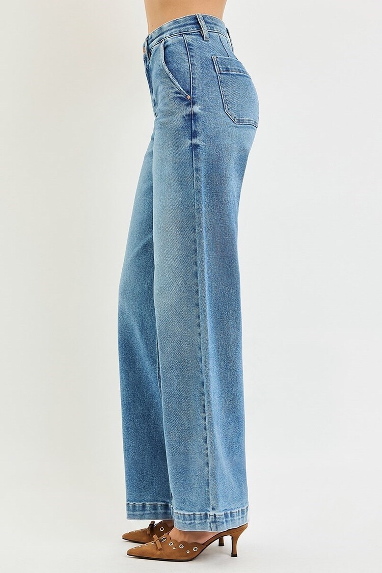 Risen Risen - PW20000 HR Wide Leg Stretchy Jean