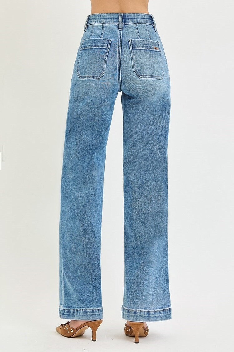 Risen Risen - PW20000 HR Wide Leg Stretchy Jean