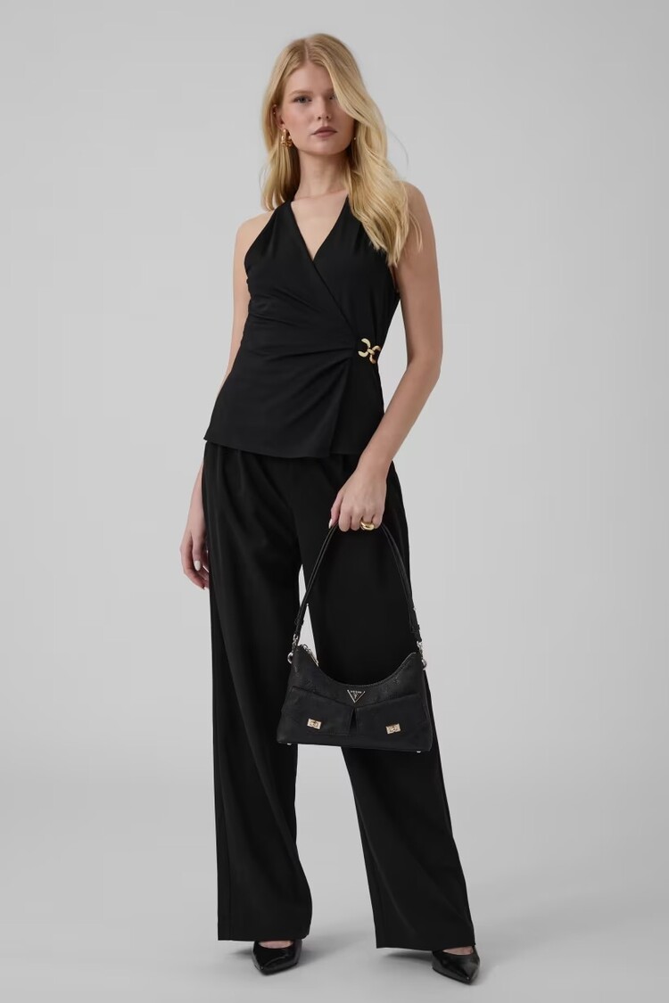 Guess Guess? - SL JAZLYN Pleated Top w/ Gold Hardware