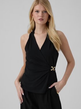 Guess Guess? - SL JAZLYN Pleated Top w/ Gold Hardware