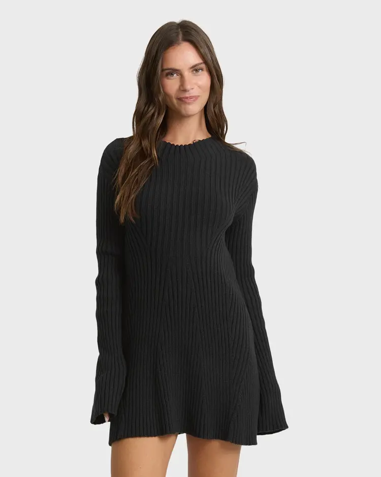 Billabong Billabong - Ivy Mock Neck Sweater Mini Dress