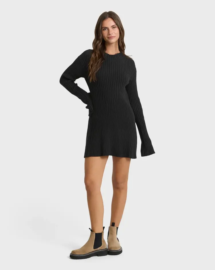 Billabong Billabong - Ivy Mock Neck Sweater Mini Dress