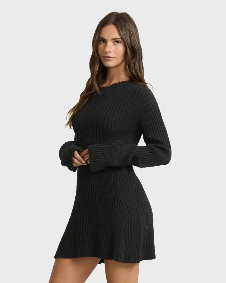 Billabong Billabong - Ivy Mock Neck Sweater Mini Dress