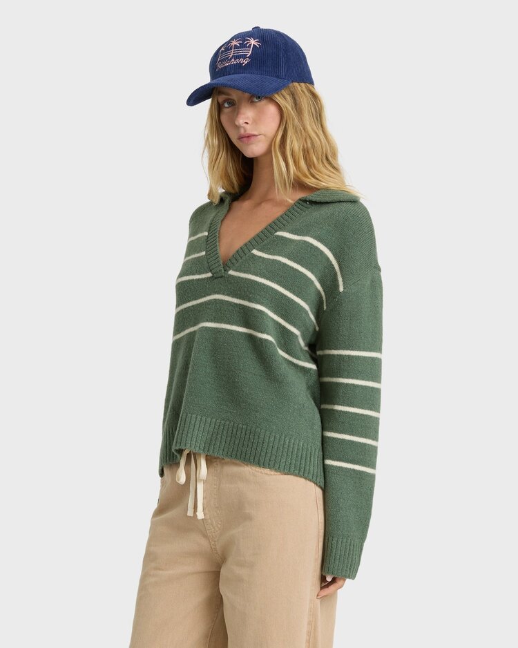 Billabong Billabong - Bennie V Neck Stripe Sweater