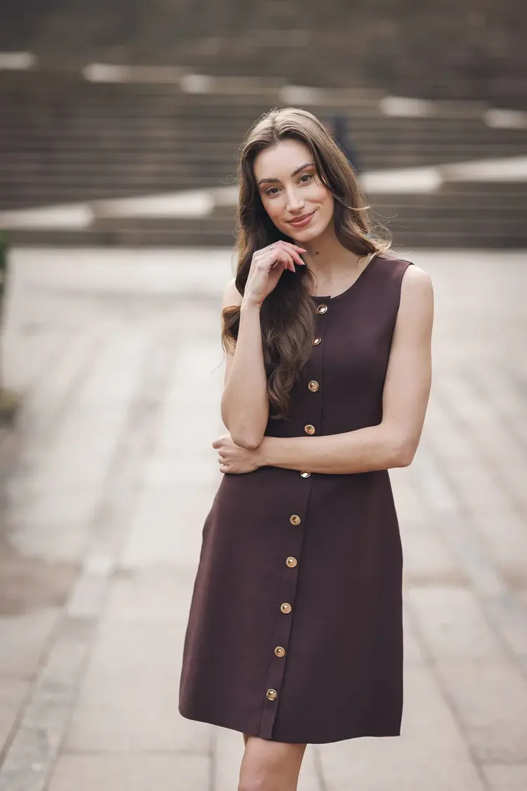 Papillon Papillon - Knit Button Front Dress