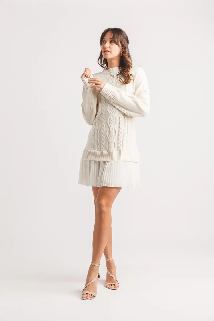 Papillon Papillon - Sweater Dress Pleat Bottom