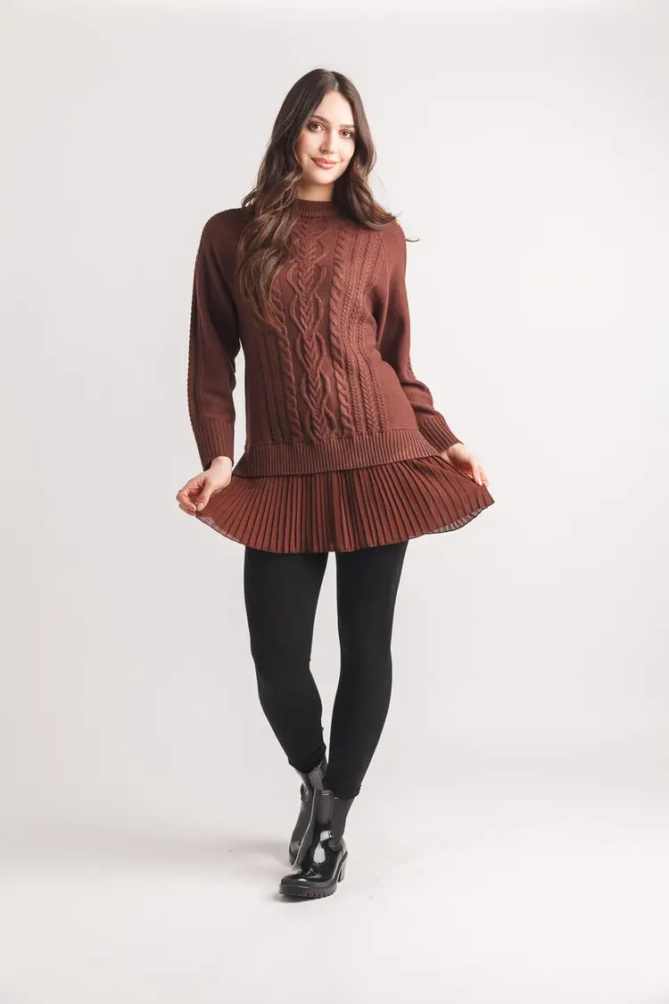 Papillon Papillon - Sweater Dress Pleat Bottom
