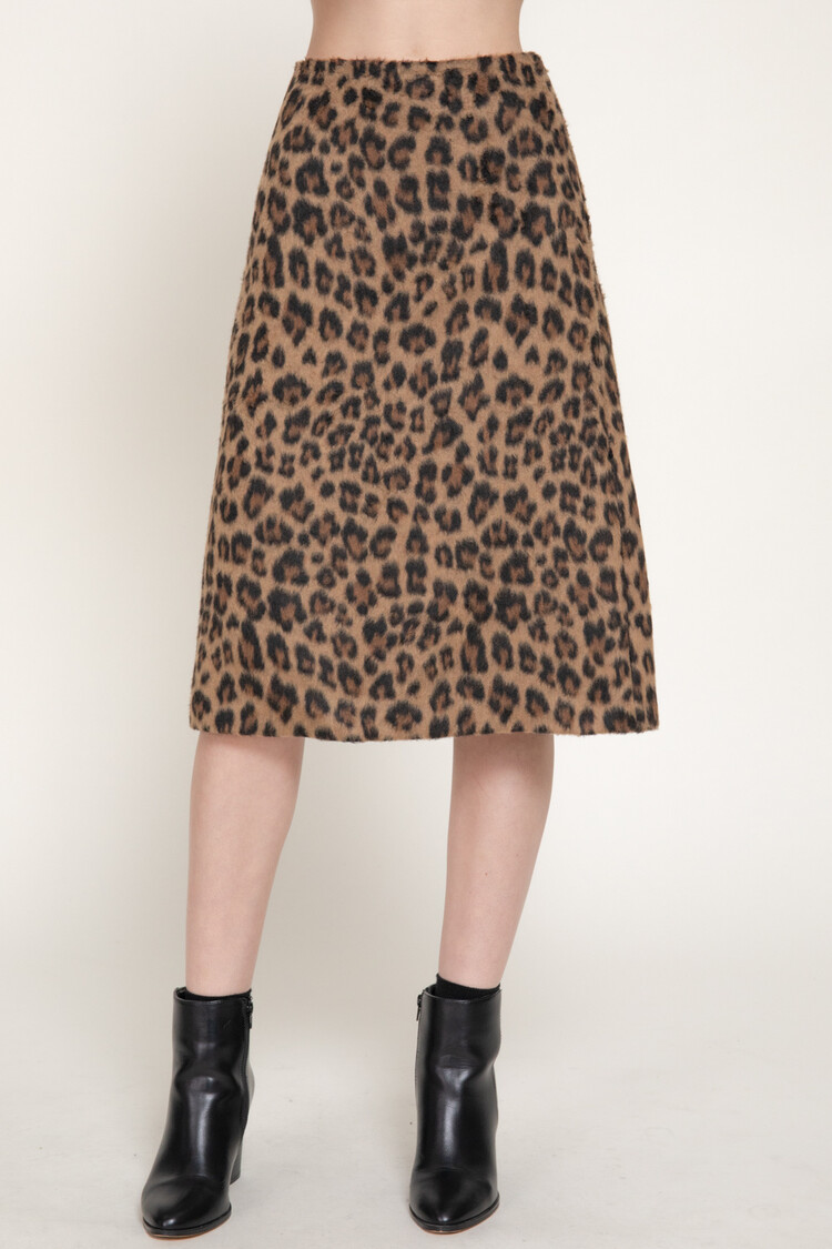 Active USA Active Basic - Leopard Midi Skirt