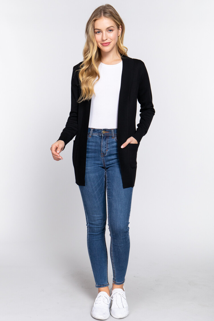 Active USA Active Basic - Long Line Cardigan