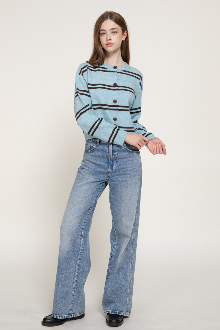 Active USA Active Basic - Stripe Cardigan