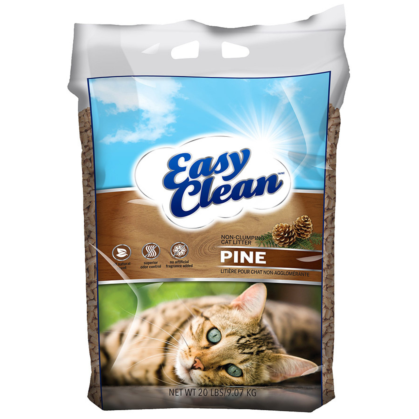 Pestell Easy Clean Pine Pellet Non-Clumping Cat Litter 20lb