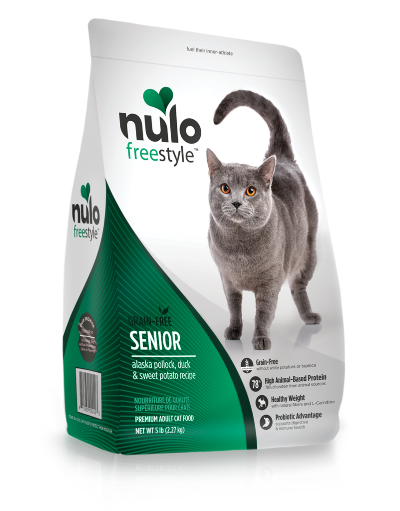 Nulo Freestyle Senior Cat Food Alaska Pollock Duck Sweet Potato Recipe 5 lb
