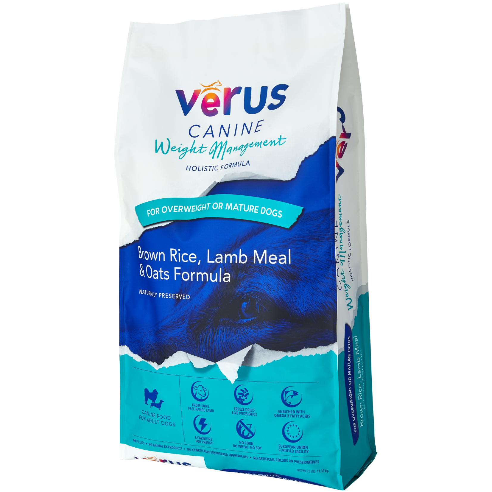 Verus Verus Dry Dog Food Weight Management Brown Rice, Lamb Meal, & Oats Holistic Formula Grain Inclusive