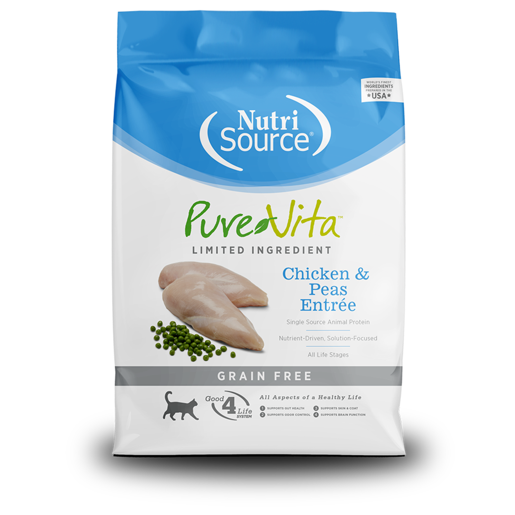 NutriSource Nutrisource Pure Vita Dry Cat Food Chicken & Peas Entree Limited Ingredient Grain Free