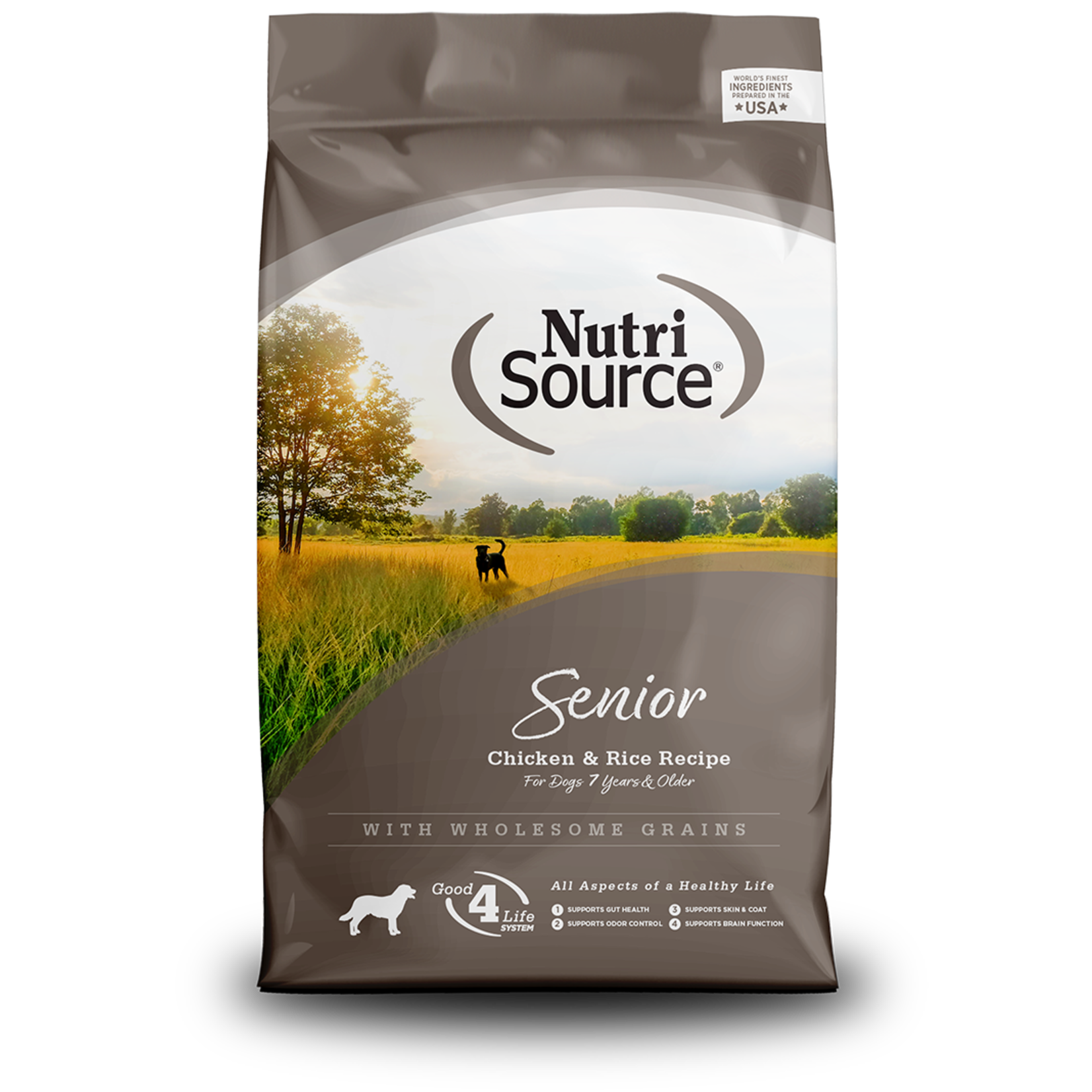 NutriSource Nutrisource Dry Dog Food Senior Recipe Chicken & Rice Formula Grain Inclusive