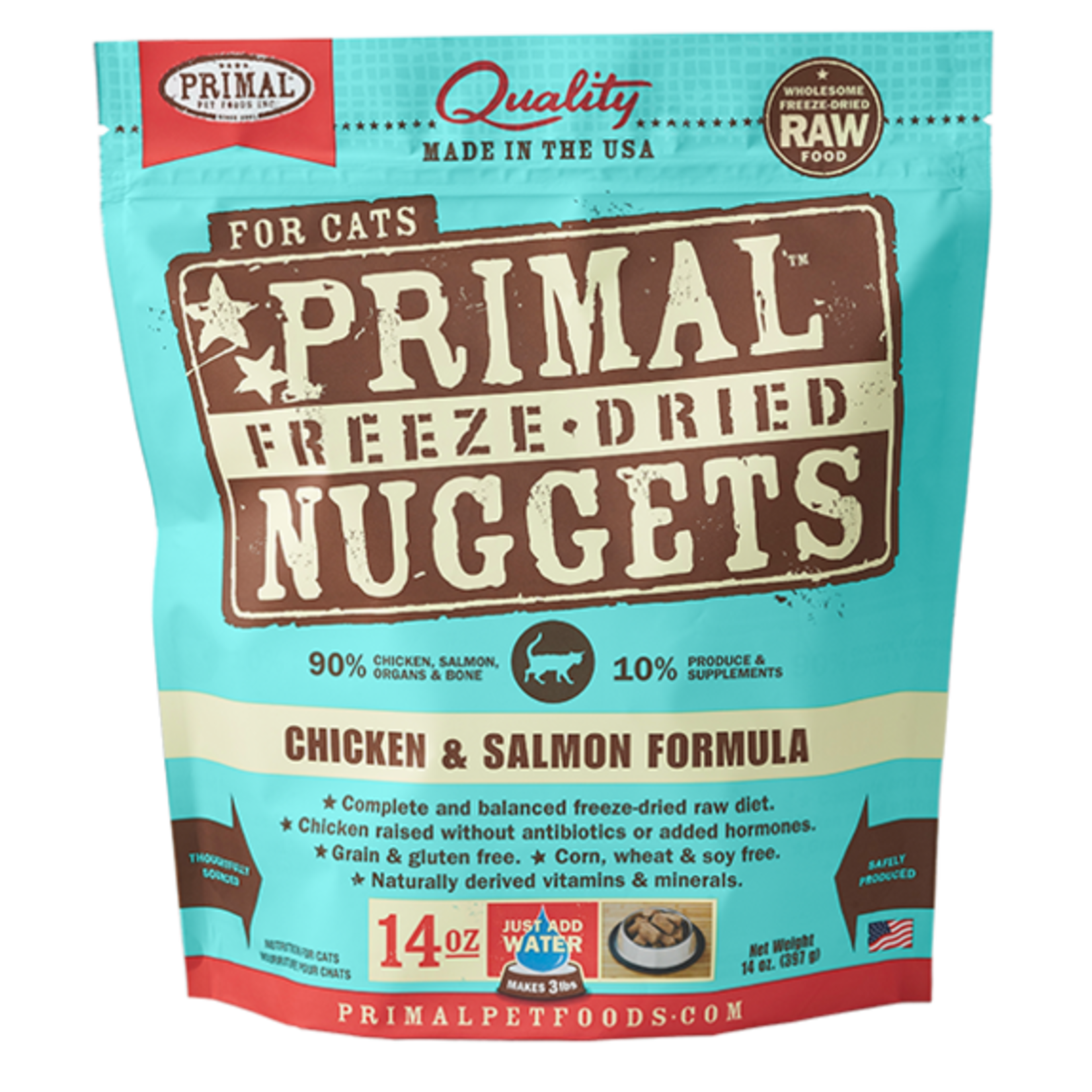 Primal Primal Freeze Dried Raw Cat Food Chicken & Salmon Formula Nuggets 14oz