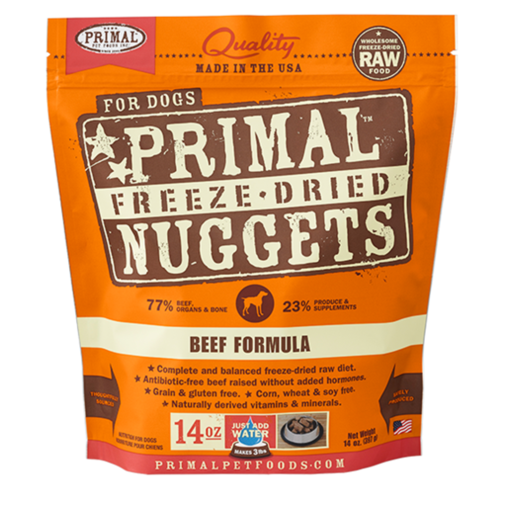 Primal Primal Freeze Dried Raw Dog Food Beef Formula Nuggets 14oz