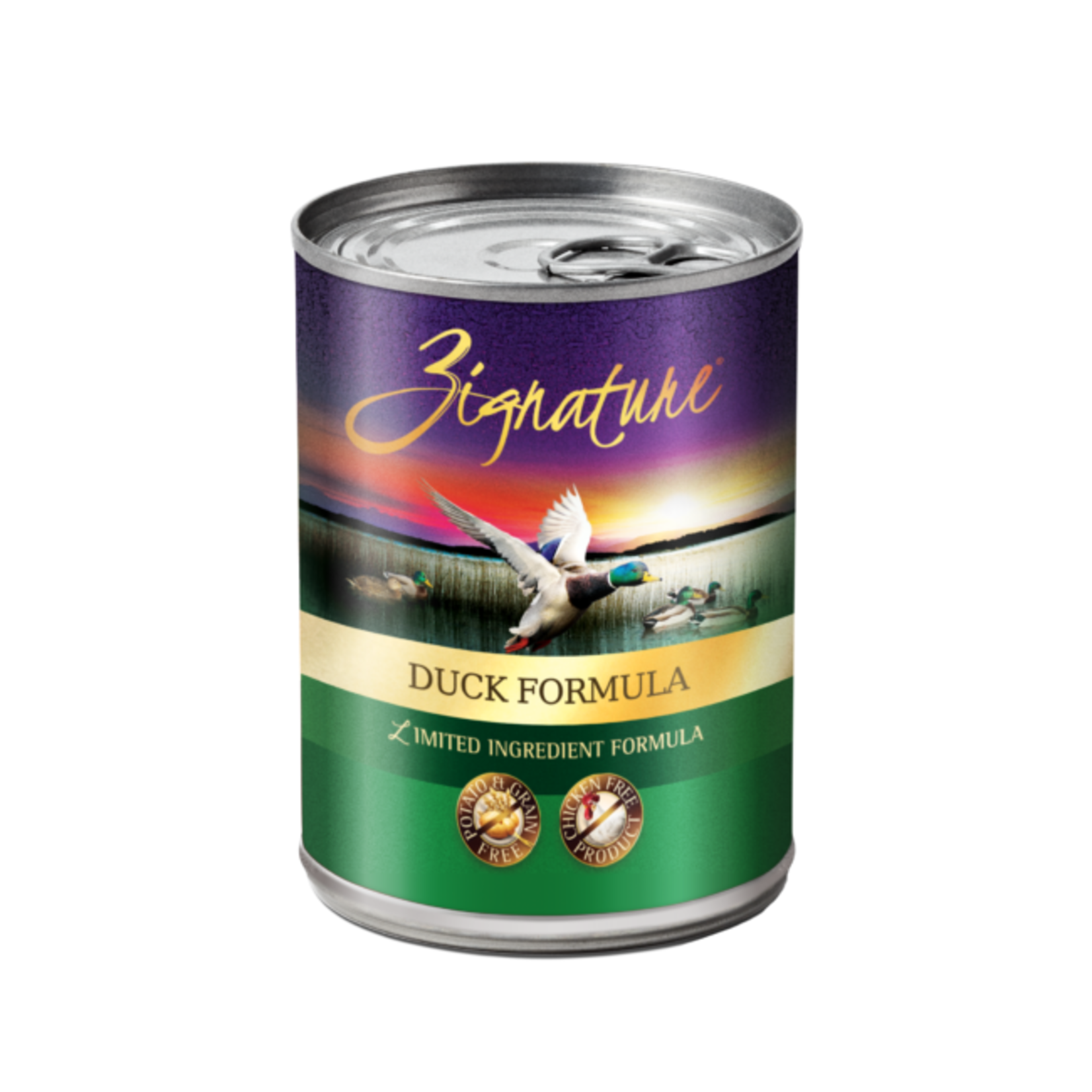 Zignature Zignature Wet Dog Food Duck Formula 13oz Can Limited Ingredient Formula Grain Free