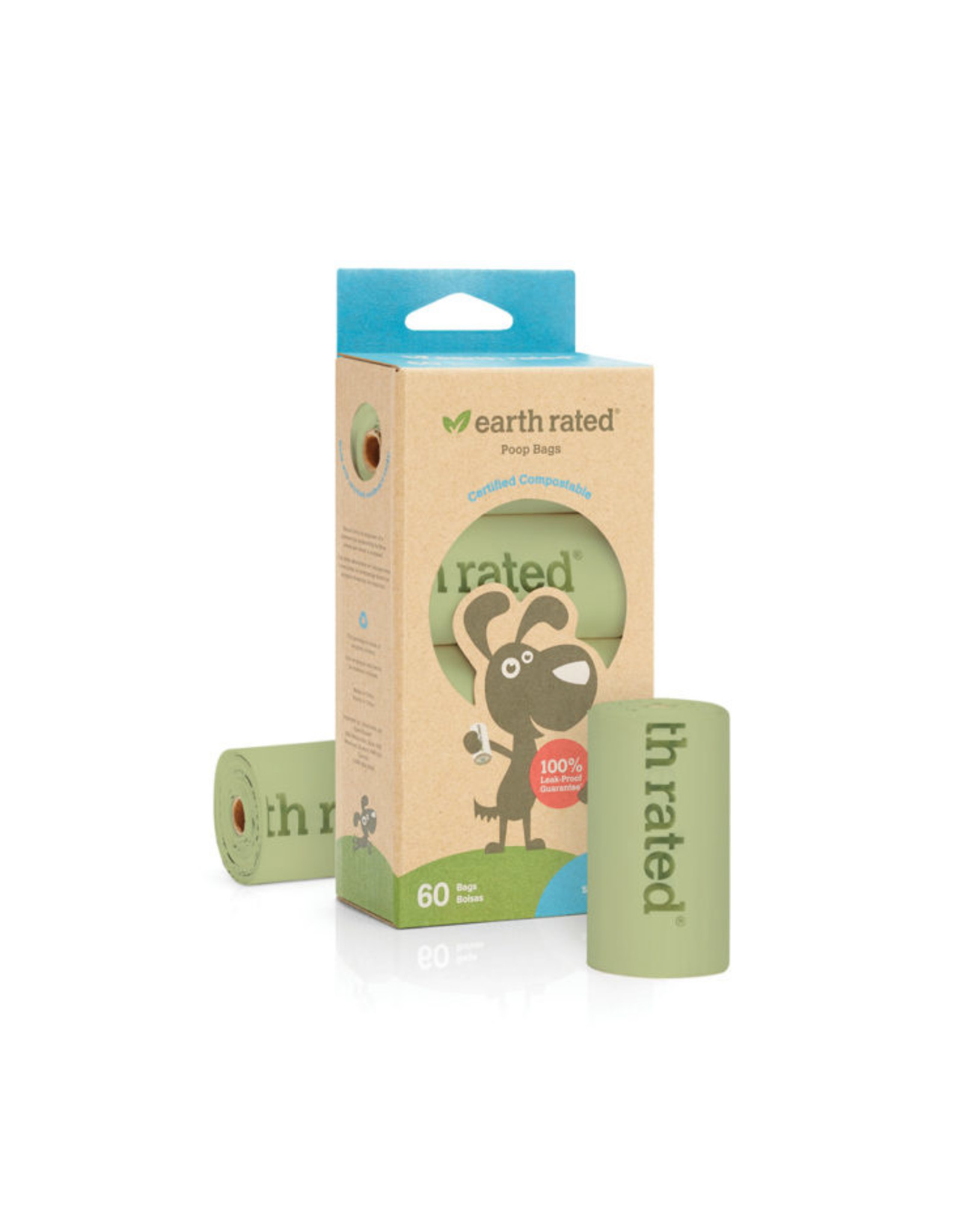 Earth Rated Poop Bags Compostable 60ct Howl