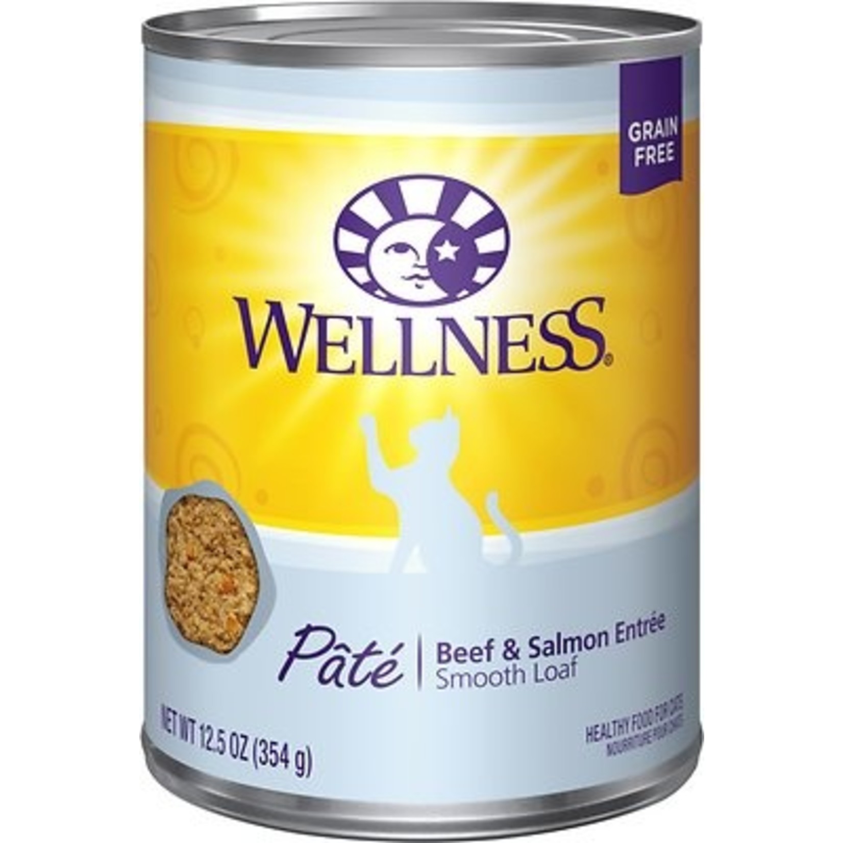 Wellness Wellness Wet Cat Food Complete Health Pate Beef & Salmon Entree 12oz Can Grain Free