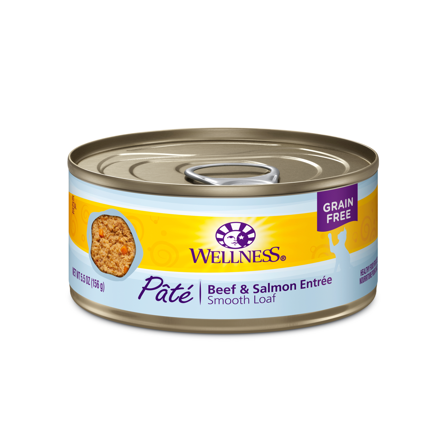 Wellness Wellness Wet Cat Food Complete Health Pate Beef & Salmon Entree 5.5oz Can Grain Free
