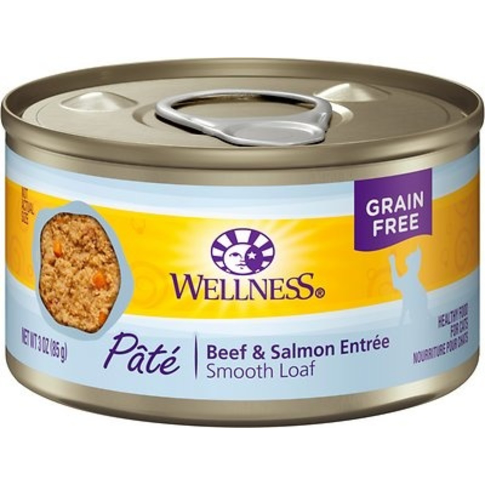 Wellness Wellness Wet Cat Food Complete Health Pate Beef & Salmon Entree 3oz Can Grain Free