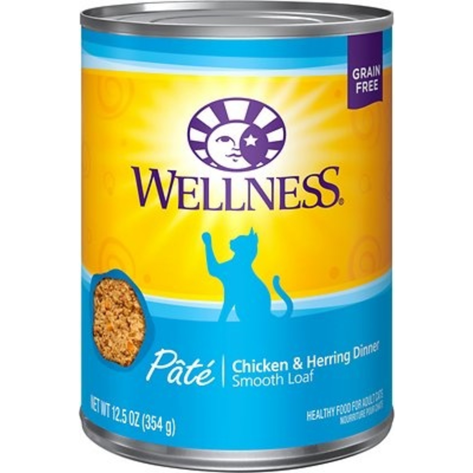 Wellness Wellness Wet Cat Food Complete Health Pate Chicken & Herring Dinner 12oz Can Grain Free