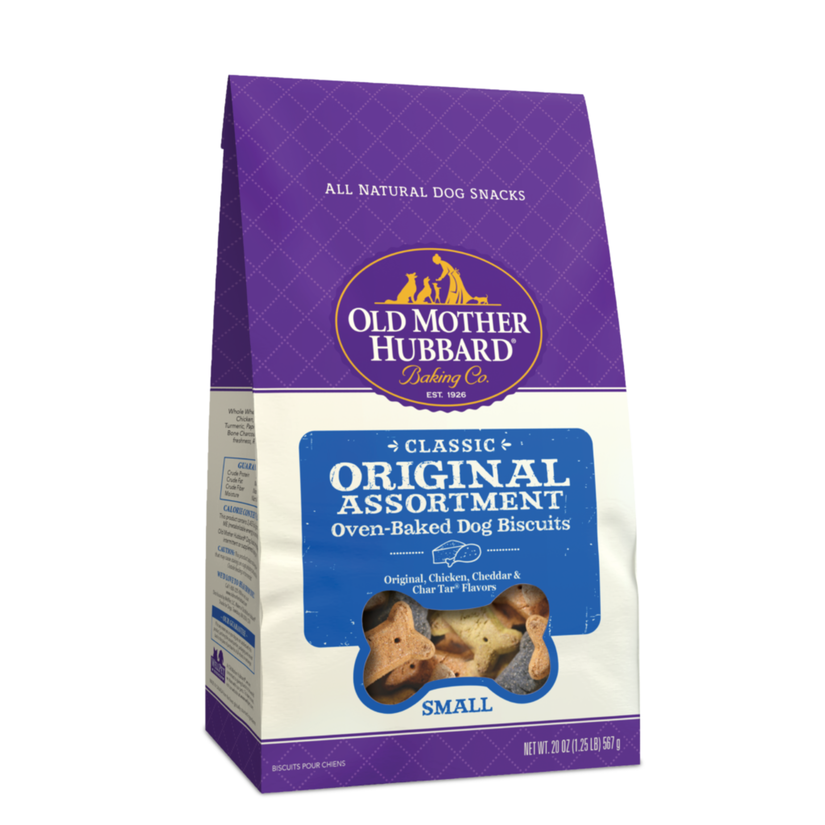 Old Mother Hubbard Old Mother Hubbard Classic Original Assortment Oven Baked Dog Biscuits Small 3lbs - Original, Chicken, Cheddar, Char-Tar