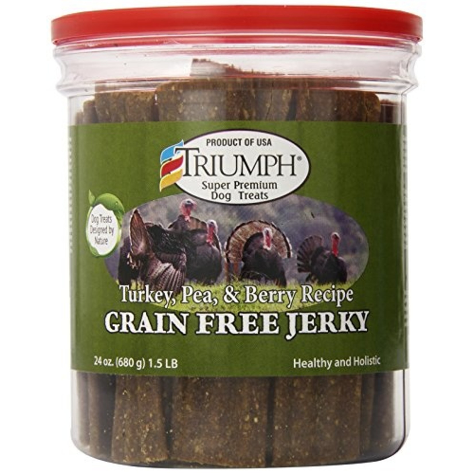 Triumph Triumph Dog Grain Free Jerky Turkey, Pea, & Berry Recipe