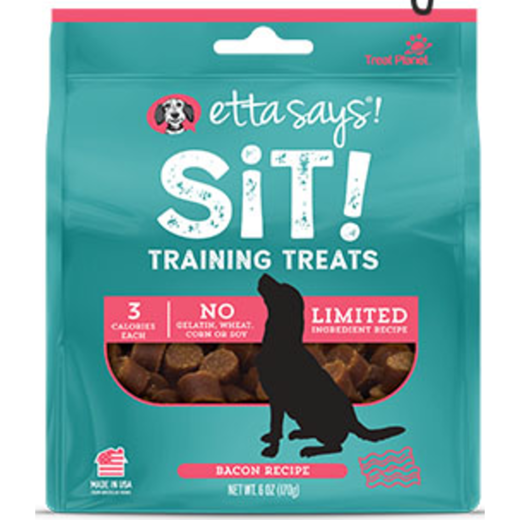 Treat Planet Etta Says Sit Dog Training Treats Bacon Recipe 6oz