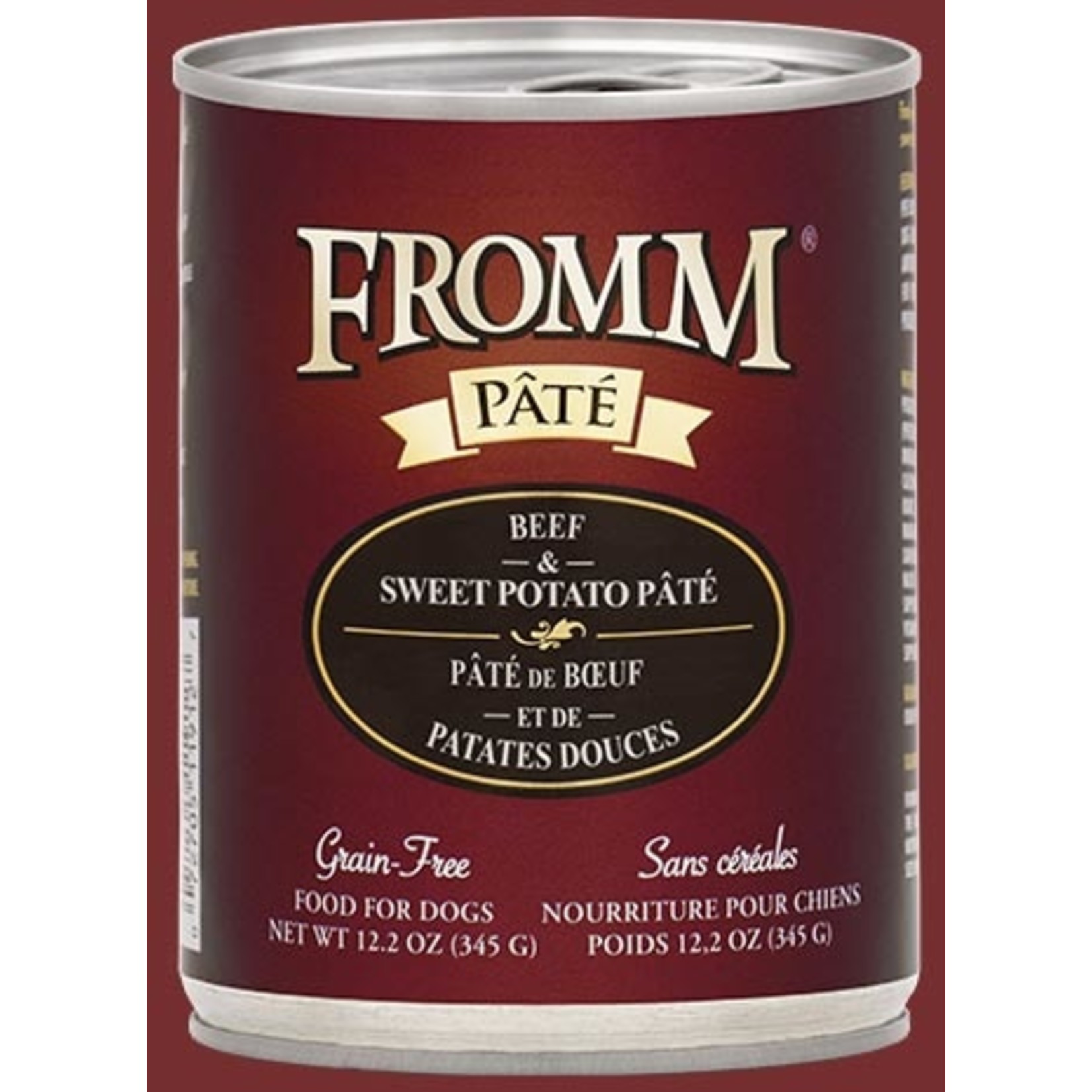 Fromm Fromm Wet Dog Food Beef & Sweet Potato Pate 12.2oz Can Grain Free