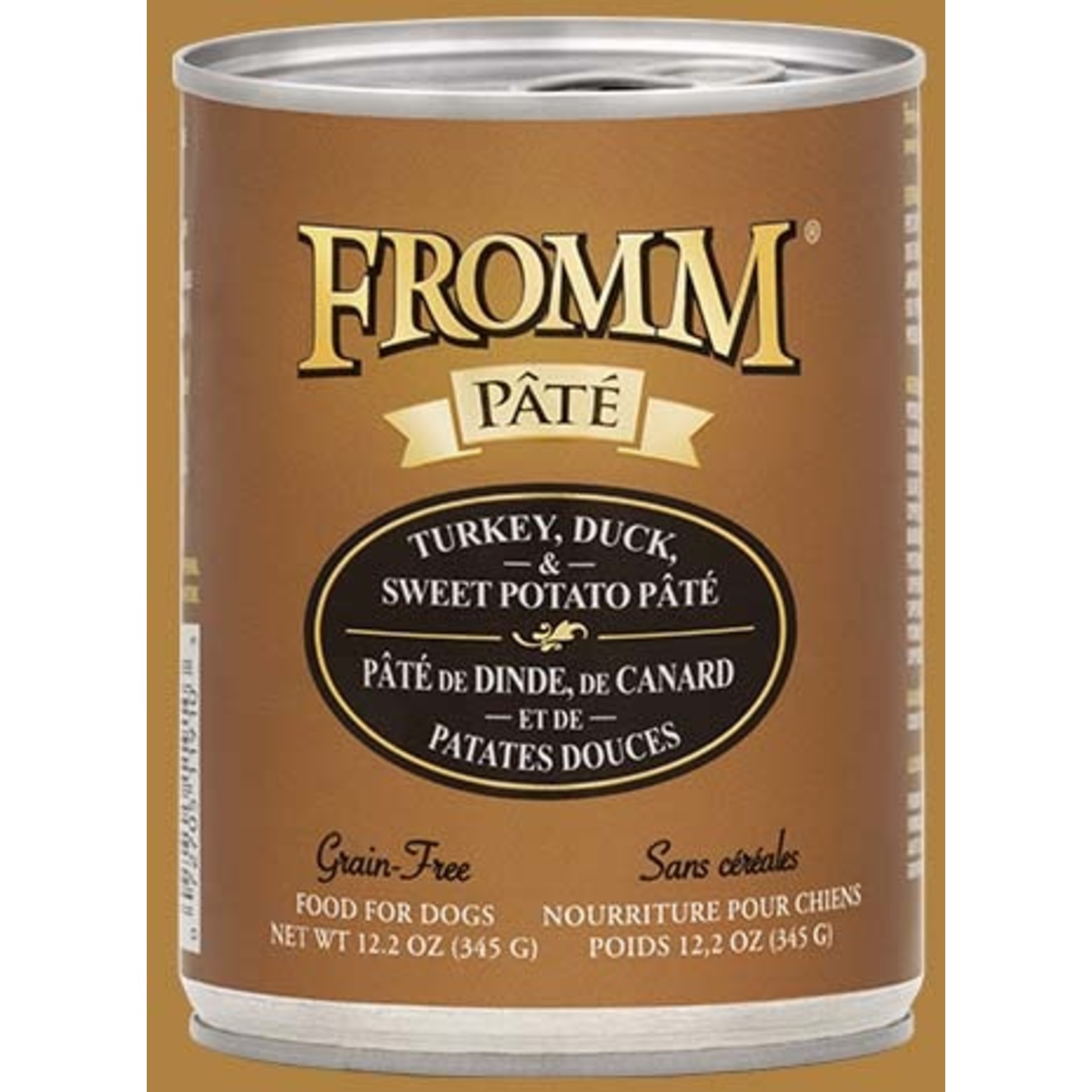 Fromm Fromm Wet Dog Food Turkey, Duck, & Sweet Potato Pate 12.2oz Can Grain Free