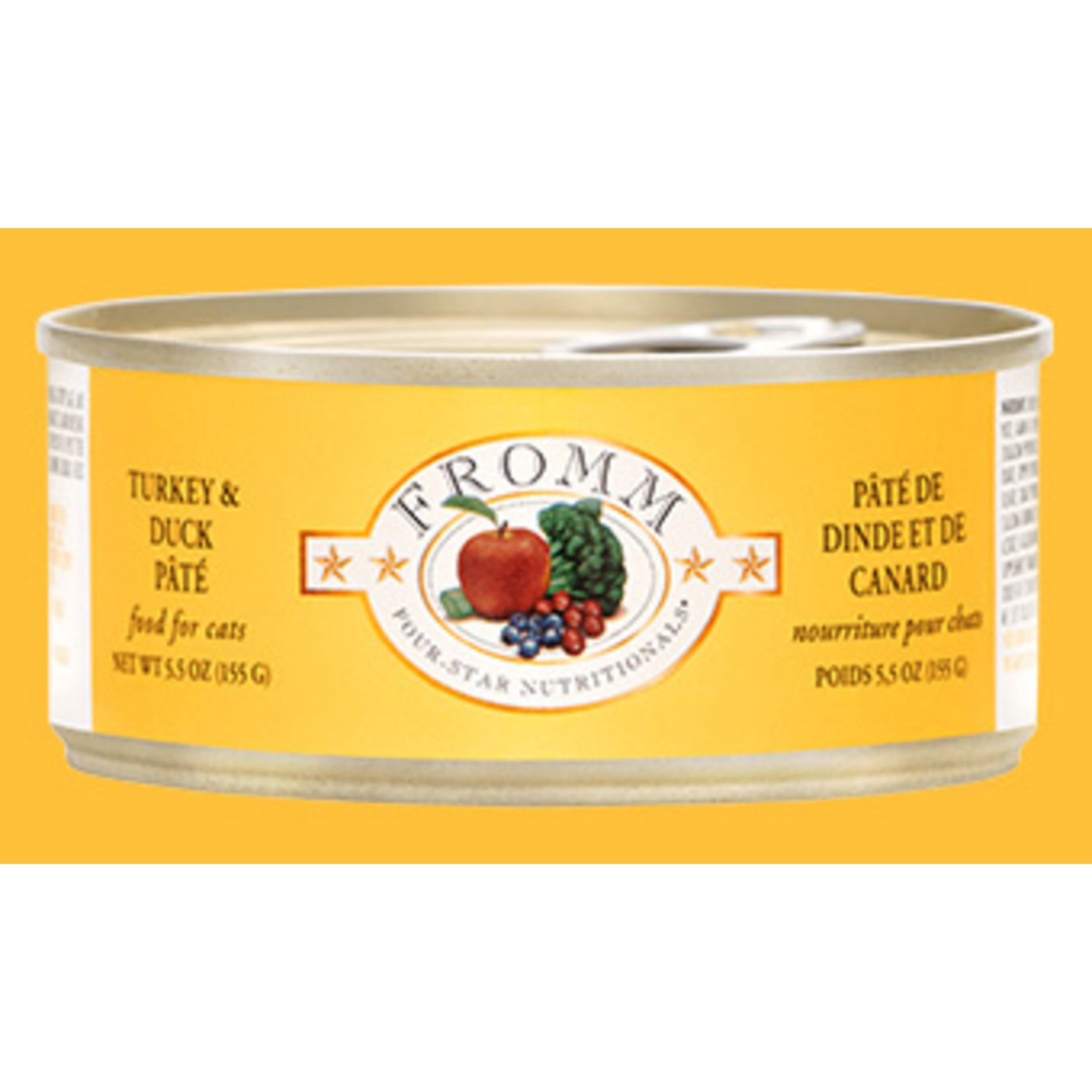 Fromm Fromm Wet Cat Food Four Star Nutritionals Turkey & Duck Pate 5.5oz Can Grain Free