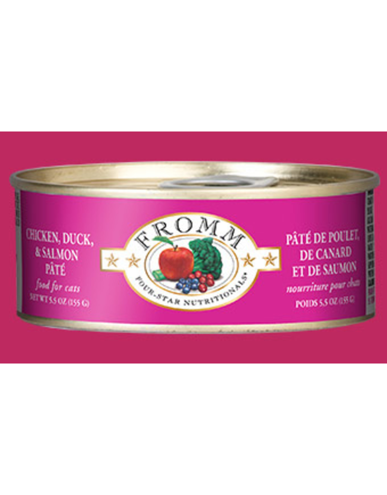 Fromm Wet Cat Food Chicken Duck & Salmon Pate 5.5oz Can Howl