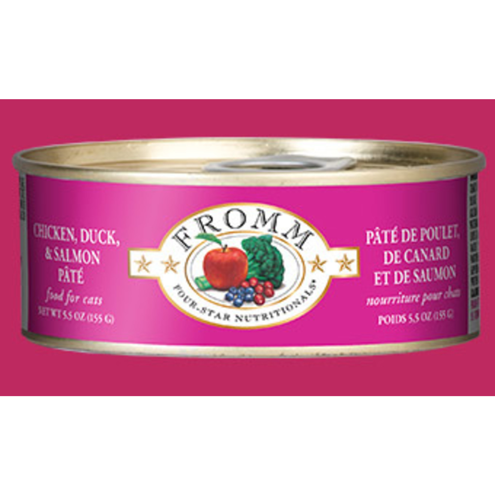 Fromm Fromm Wet Cat Food Four Star Nutritionals Chicken, Duck, & Salmon Pate 5.5oz Can Grain Free