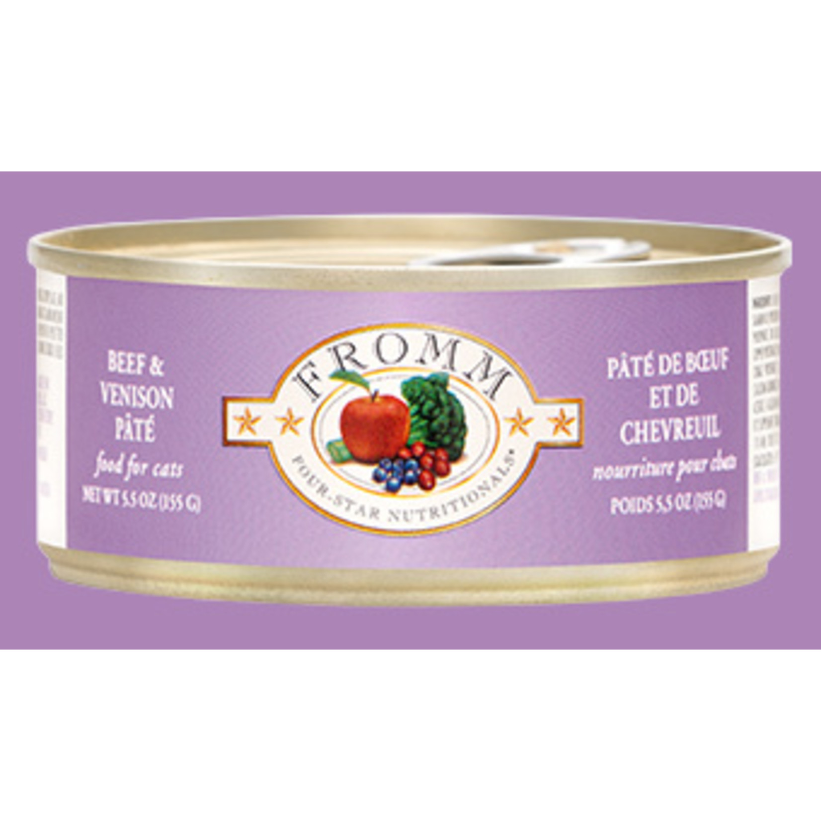 Fromm Fromm Wet Cat Food Four Star Nutritionals Beef & Venison Pate 5.5oz Can Grain Free