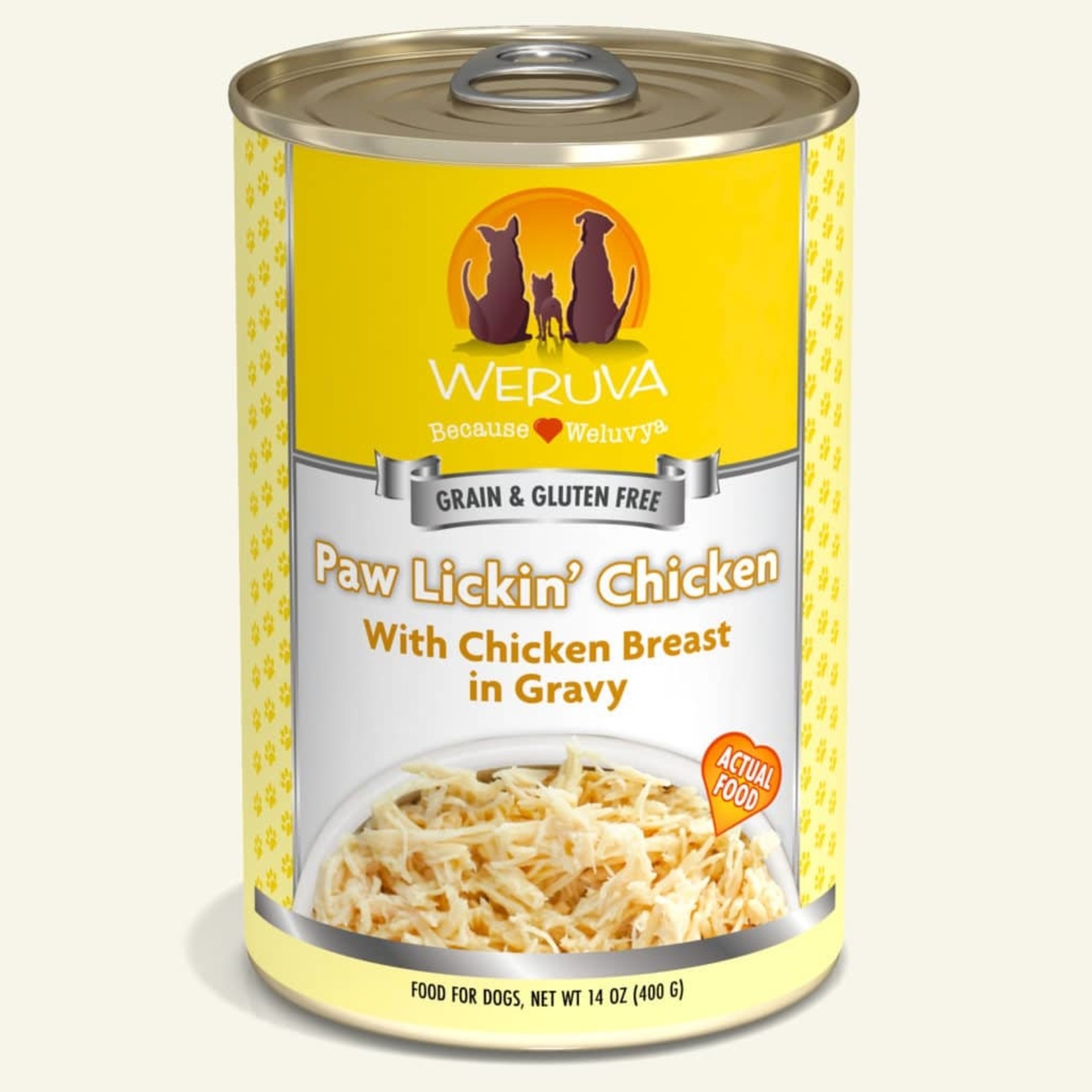 Weruva Weruva Classic Wet Dog Food Paw Lickin' Chicken with Chicken Breast in Gravy 14oz Can Grain Free
