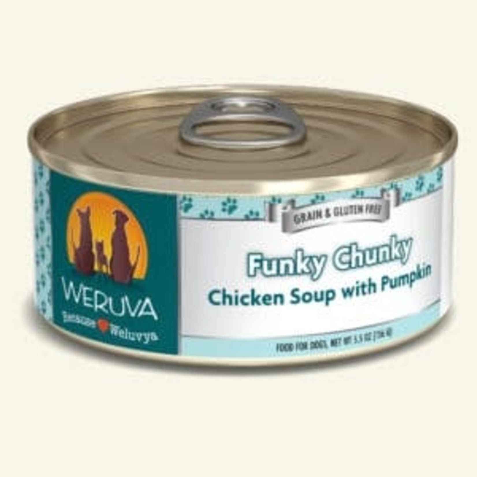 Weruva Weruva Classic Wet Dog Food Funky Chunky Chicken Soup with Pumpkin 5.5oz Can Grain Free