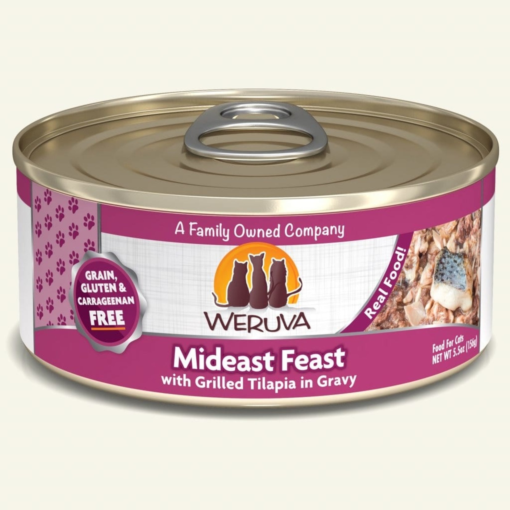 Weruva Weruva Classic Wet Cat Food Mideast Feast with Grilled Tilapia in Gravy 5.5oz Can