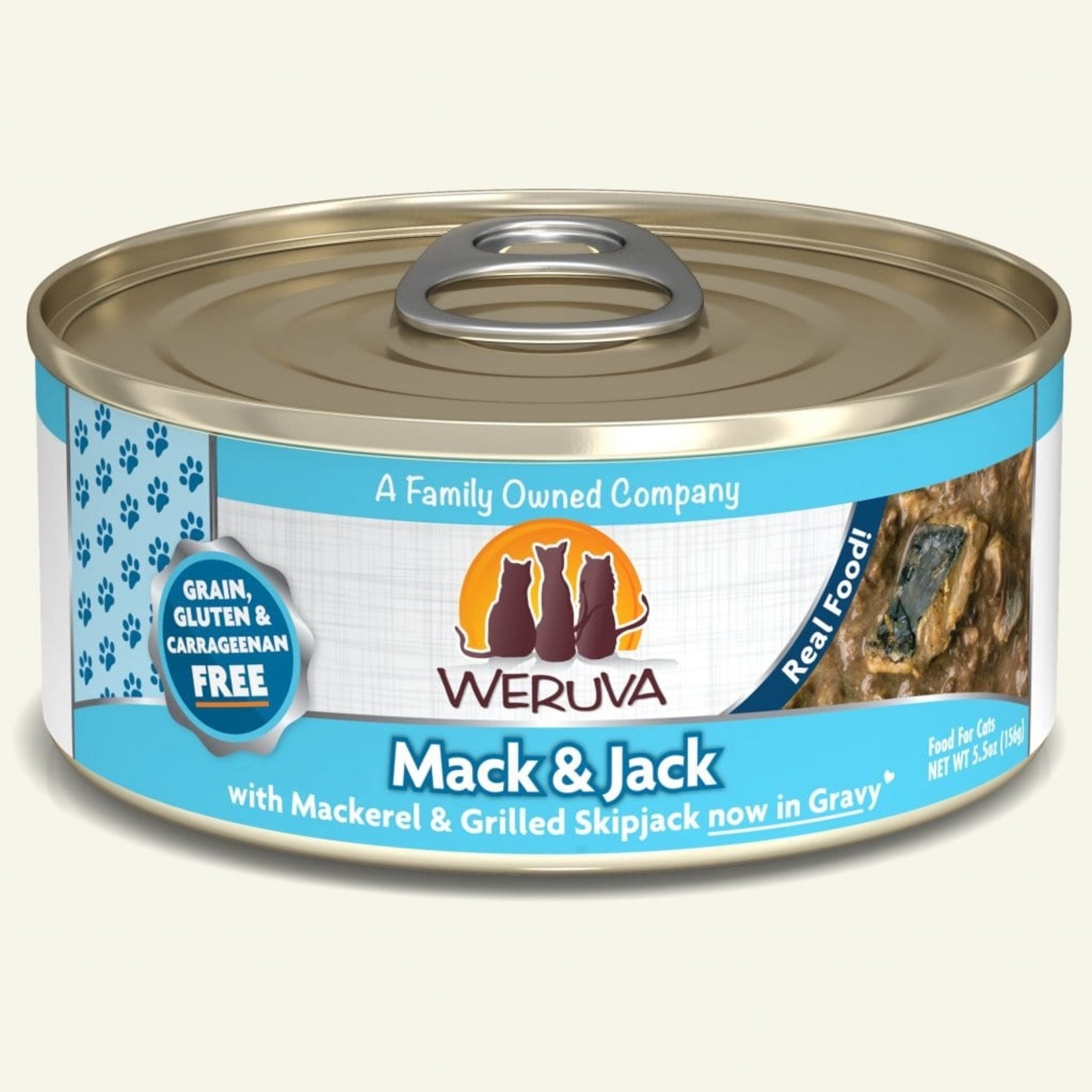 Weruva Weruva Classic Wet Cat Food Mack and Jack with Mackerel & Grilled Skipjack in Gravy 5.5oz Can