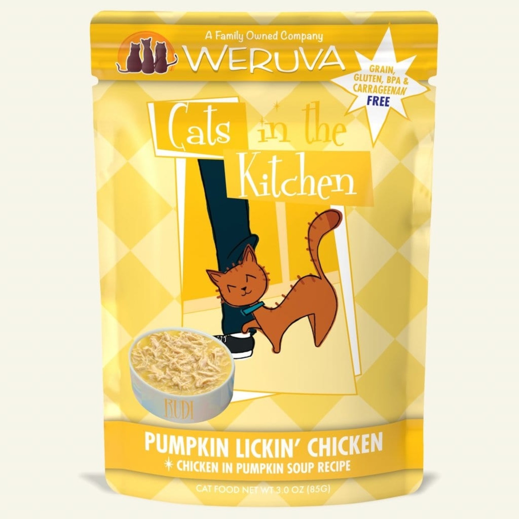 Weruva Weruva Cats in the Kitchen Wet Cat Food Pumpkin Lickin Chicken Chicken in Pumpkin Soup 3oz Pouch