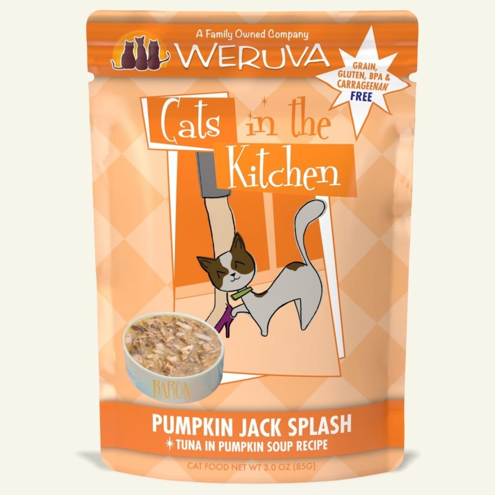 Weruva Weruva Cats in the Kitchen Wet Cat Food Pumpkin Jack Splash Tuna in Pumpkin Soup 3oz Pouch
