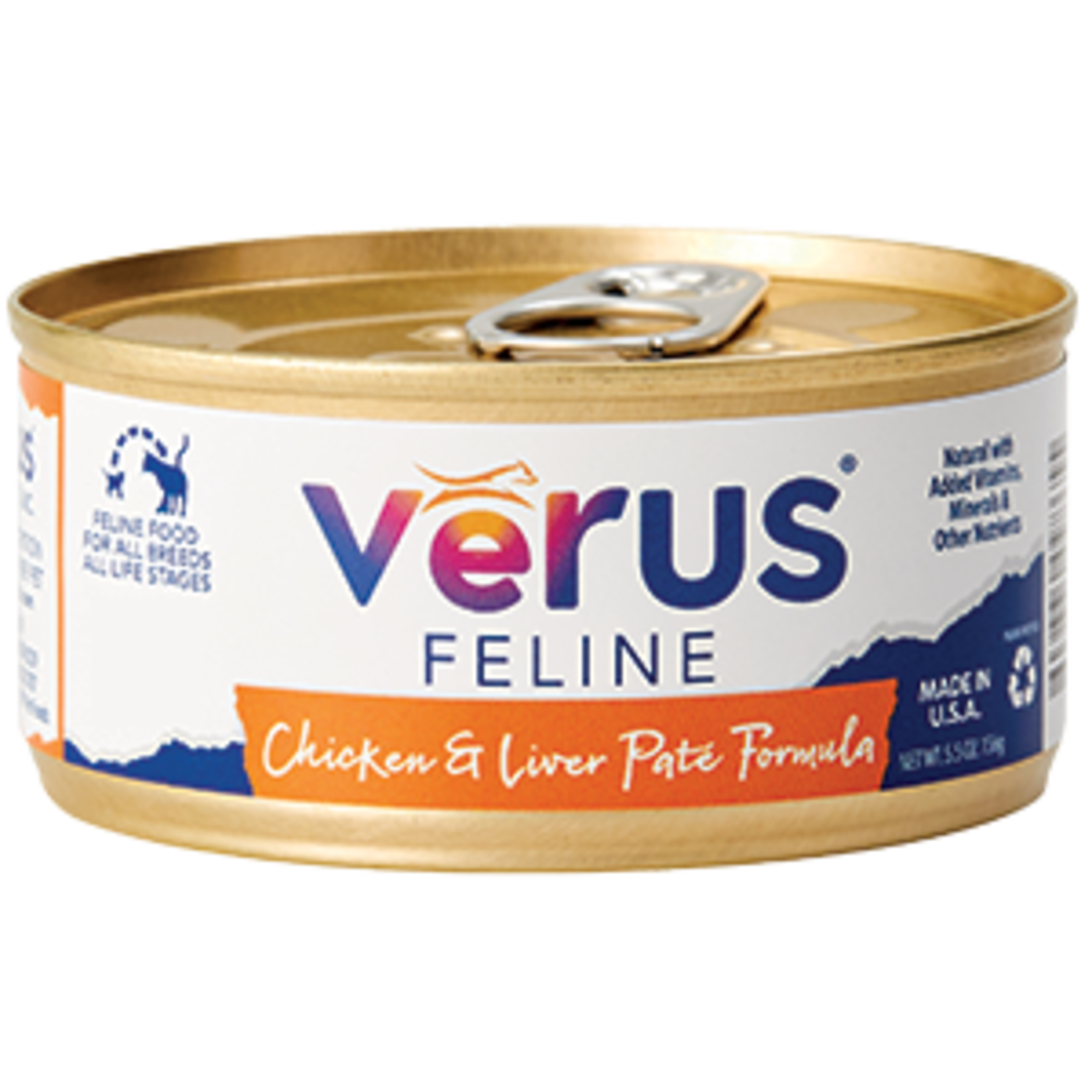 Verus Verus Wet Cat Food Chicken and Liver Pate Formula 5.5oz Can