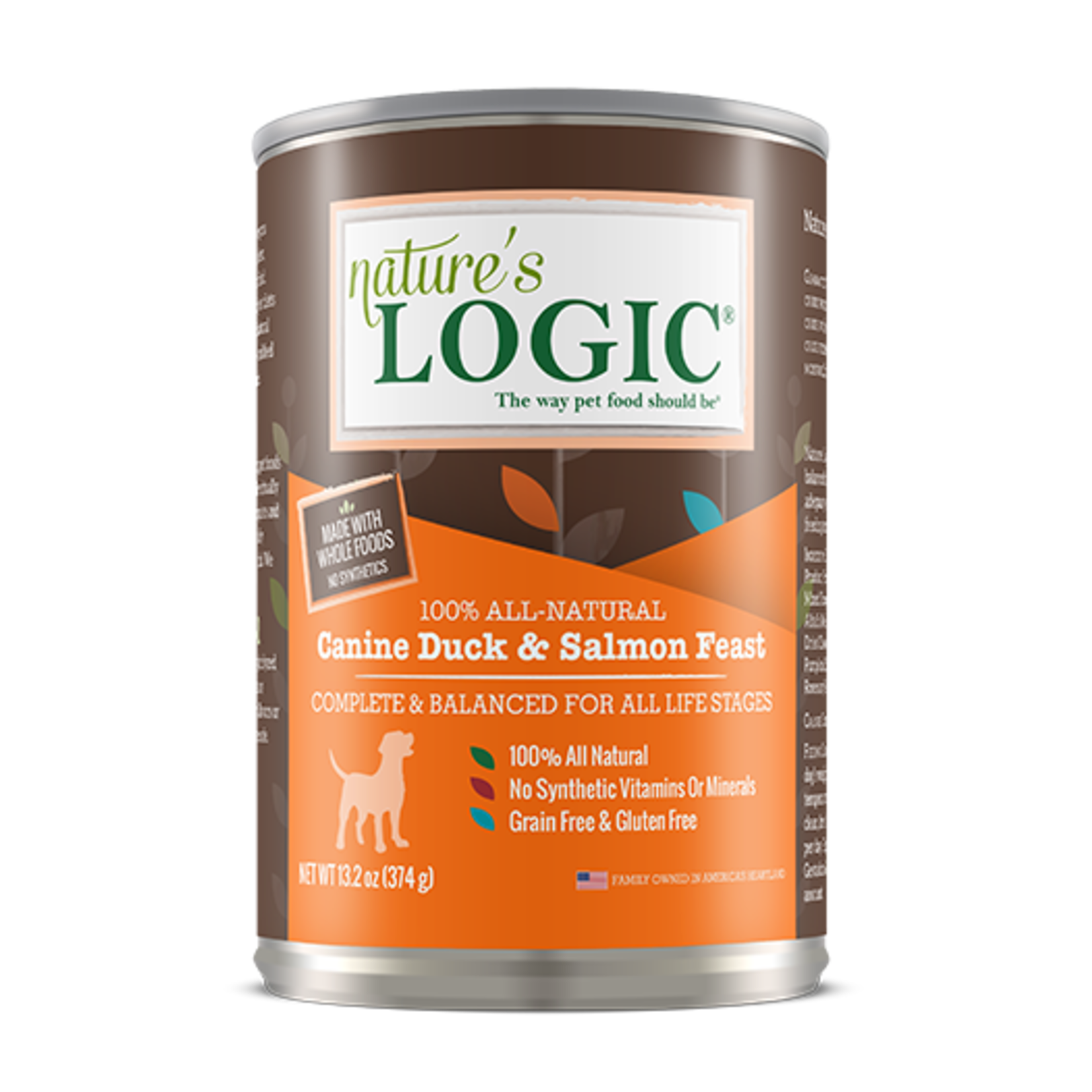 Natures Logic Nature's Logic Wet Dog Food Duck & Salmon Feast 13oz Can Grain Free