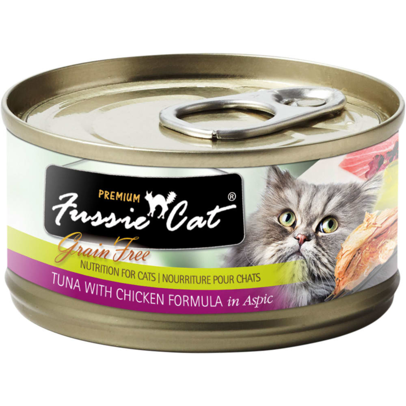 Fussie Cat Fussie Cat Wet Cat Food Tuna with Chicken Formula in Aspic 2.8oz Can Grain Free