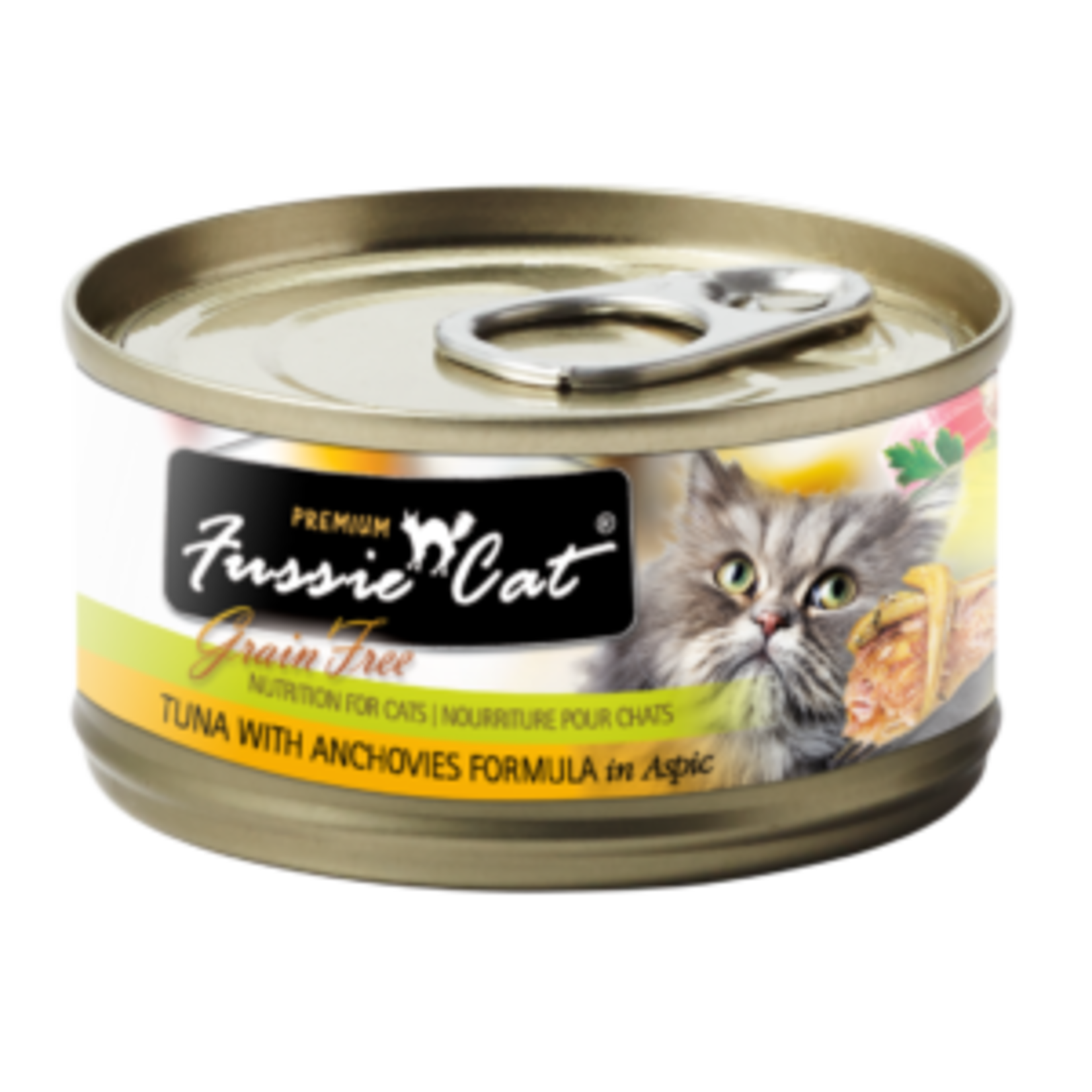 Fussie Cat Fussie Cat Wet Cat Food Tuna with Anchovies Formula in Aspic 2.8oz Can Grain Free