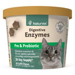 naturVet NaturVet Cat Digestive Enzymes + Probiotics Chew 60ct