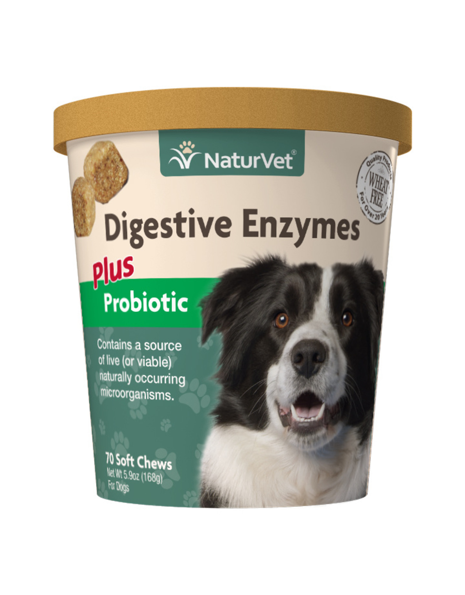 Naturvet Dog Digestive Enzymes + Pre & Probiotic Chew 70ct Howl