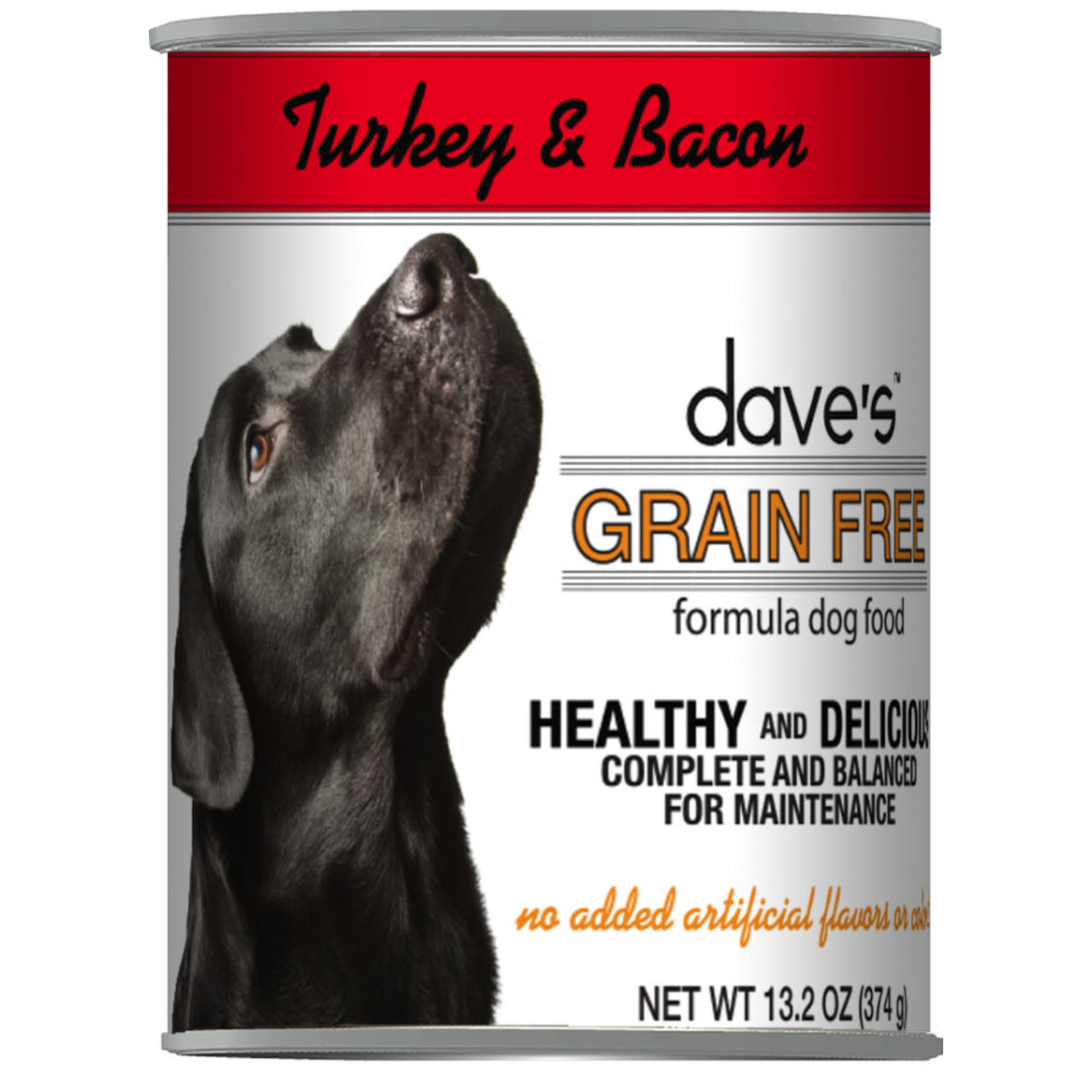 Daves Pet Food Dave's Wet Dog Food Grain Free Turkey and Bacon 13oz Can